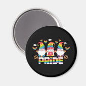 LGBTQ - Stolz - Garten-Gnome - Regenbogenfarbe Magnet (Vorderseite/Rückseite)