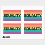 LGBTQ-Stolz Gleichwertige Regenbogenflagge Rechteckiger Aufkleber (Blatt)