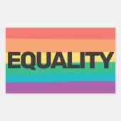 LGBTQ-Stolz Gleichwertige Regenbogenflagge Rechteckiger Aufkleber (Vorderseite)