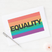LGBTQ-Stolz Gleichwertige Regenbogenflagge Rechteckiger Aufkleber (Umschlag)