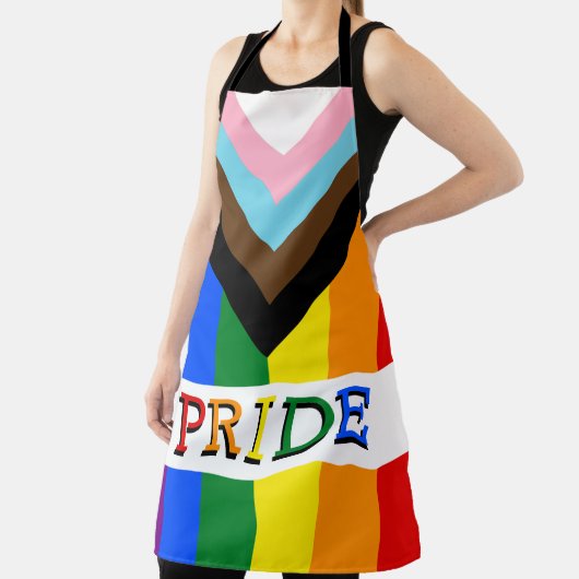 LGBTQ & Stolz - Koch für die Rainbow Progress-Flag Schürze (InSitu)
