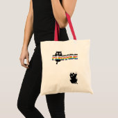 LGBTQ+ Stolz mit Katzen Tragetasche (Vorderseite (Produkt))