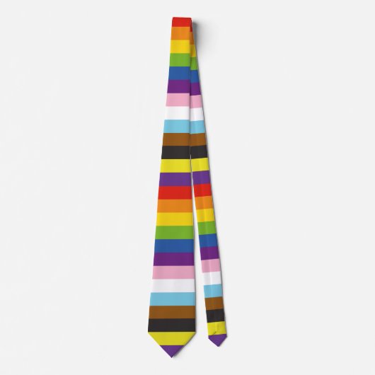 LGBTQ+-Stolz mit progressiven Streifen Krawatte (Vorderseite)