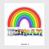 LGBTQ+-Stolz oder Regenbogenaufkleber Aufkleber (Blatt)