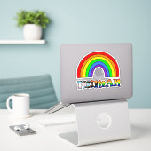 LGBTQ+-Stolz oder Regenbogenaufkleber Aufkleber (Laptop auf Schreibtisch)