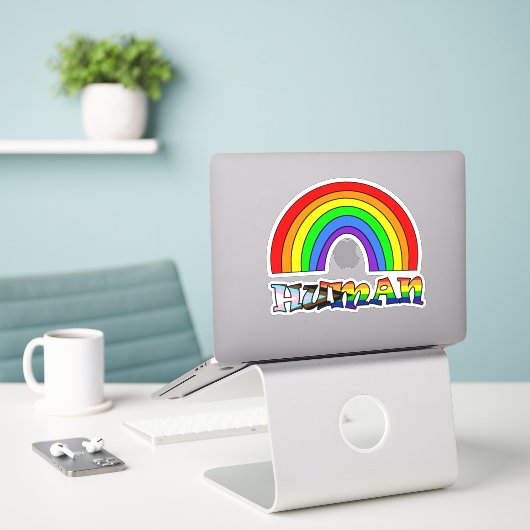 LGBTQ+-Stolz oder Regenbogenaufkleber Aufkleber (Laptop auf Schreibtisch)
