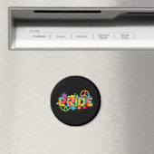 LGBTQ - Stolz - Rainbow Colors Paint Splashes Magnet (In Situ (Geschirrspüler))