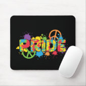 LGBTQ - Stolz - Rainbow Colors Paint Splashes Mousepad (Mit Mouse)