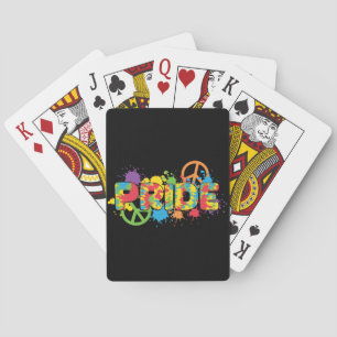 LGBTQ - Stolz - Rainbow Colors Paint Splashes Spielkarten