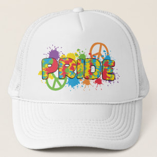 LGBTQ - Stolz - Rainbow Colors Paint Splashes Truckerkappe