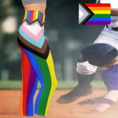 LGBTQ & Stolz - Regenbogen-Fortschrittsflagge Capri Leggings