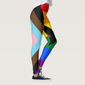 LGBTQ & Stolz - Regenbogen-Fortschrittsflagge Leggings (Rechts)