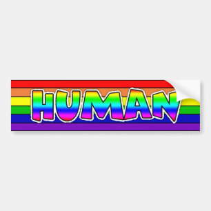 LGBTQ+ Stolz Regenbogen Mensch Autoaufkleber