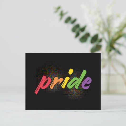 LGBTQ - Stolz - Regenbogenfarben Postkarte (Stehend Vorderseite)