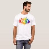 LGBTQ Stolz-Spritzenwatercolor-Regenbogen-Shirt T-Shirt (Vorne ganz)