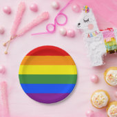 LGBTQ-Streifen Pappteller (Party)