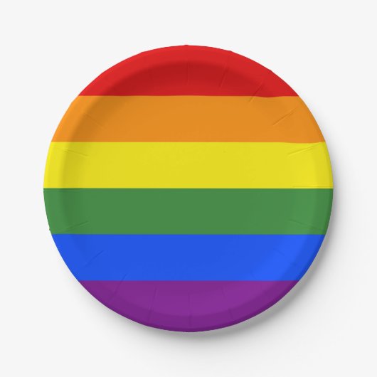 LGBTQ-Streifen Pappteller (Vorderseite)