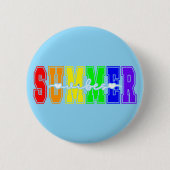 LGBTQ Summer Vibes | Rainbow Pride Button (Vorderseite)