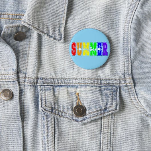 LGBTQ Summer Vibes | Rainbow Pride Button (Beispiel)