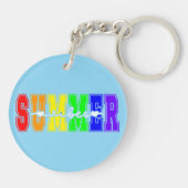LGBTQ Summer Vibes | Rainbow Pride Schlüsselanhänger (Rückseite)