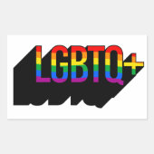 LGBTQ+-T - Shirt Rechteckiger Aufkleber (Vorderseite)