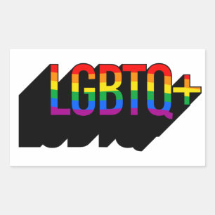 LGBTQ+-T - Shirt Rechteckiger Aufkleber