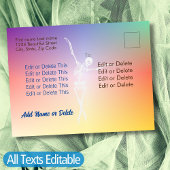 LGBTQ tanzendes Skelett Regenbogenflagge quees Par Postkarte