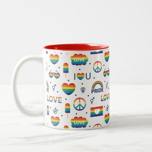 LGBTQ-Tasse Zweifarbige Tasse (Links)