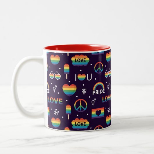 LGBTQ-Tasse Zweifarbige Tasse (Links)