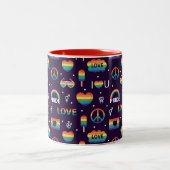 LGBTQ-Tasse Zweifarbige Tasse (Mittel)