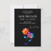 🌈 LGBTQ Termin vormerken Petals & Pride Save The Date (Vorderseite)