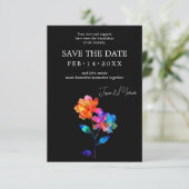 🌈 LGBTQ Termin vormerken Petals & Pride Save The Date (Stehend Vorderseite)