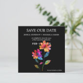 🌈 LGBTQ Termin vormerken Petals & Pride Save The Date (Stehend Vorderseite)