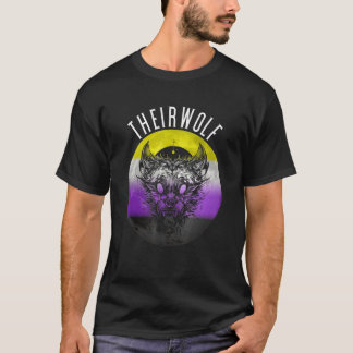 LGBTQ Theirwolf Nichtbinärer Prix Genderfluid Nonb T-Shirt