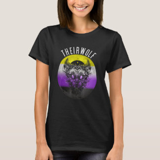 LGBTQ Theirwolf Nichtbinärer Prix Genderfluid Nonb T-Shirt