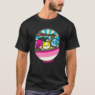 LGBTQ Tier Lesbische Katze Pansexuelle Flagge Pan T-Shirt