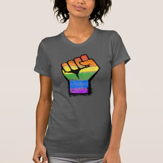 LGBTQ Traditionelle Regenbogenforelle T-Shirt (Vorderseite)