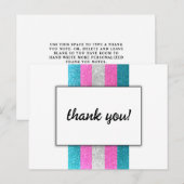 LGBTQ Trans Chic Modern White Wedding Glitzer Postkarte (Vorne/Hinten)