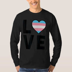 Lgbtq Transgender Flag Herz Lgbtqia+ Liebe Transmi T-Shirt