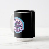 LGBTQ: Transgender Flag - Hier und Que Zweifarbige Tasse (Vorderseite Links)