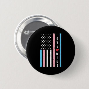 LGBTQ Transgender Pride Liebe gewinnt amerikanisch Button