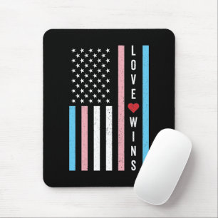 LGBTQ Transgender Pride Liebe gewinnt amerikanisch Mousepad