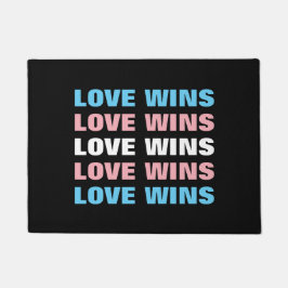 LGBTQ Transgender-Pride-Liebe gewinnt Wiederholung Fußmatte