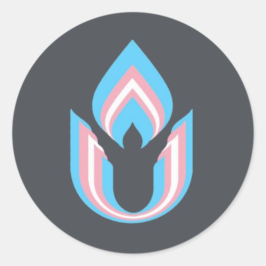 LGBTQ transgender Unitarischer Universalismus Runder Aufkleber (Vorderseite)