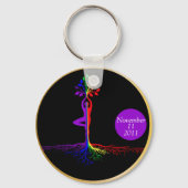 LGBTQ Tree of Life Erholung Gift Schlüsselanhänger (Vorderseite)