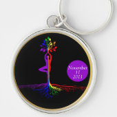 LGBTQ Tree of Life Erholung Gift Schlüsselanhänger (Vorne)