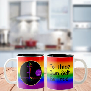 LGBTQ Tree of Life Erholung Gift Zweifarbige Tasse