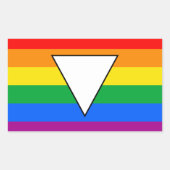 LGBTQ+ Triangle und Regenbogenfoto Rechteckiger Aufkleber (Vorderseite)