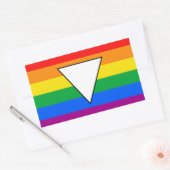 LGBTQ+ Triangle und Regenbogenfoto Rechteckiger Aufkleber (Umschlag)
