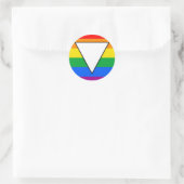 LGBTQ+ Triangle und Regenbogenfoto Runder Aufkleber (Tasche)